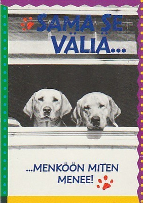 Postikortti, Eläinaihe, eläimet ,koira