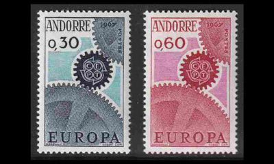 Andorra Fr 199-200 ** Europa (1967)
