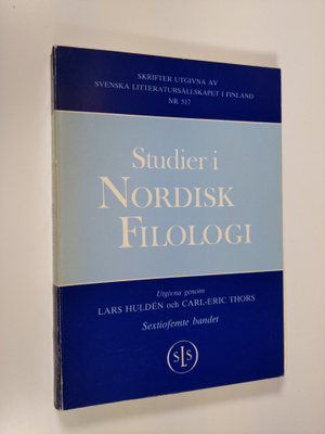 Lars (toim.) Hulden : Studier i Nordisk Filologi 65: Fest...
