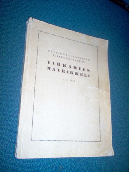 Valtionrautateiden VIRKAMIESMATRIKKELI 1.4.1946 (Sis.pk:t)