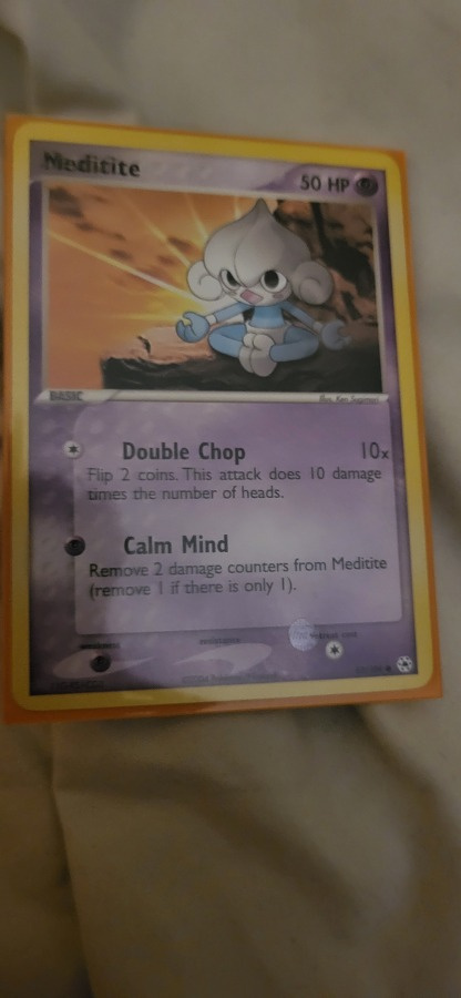 Meditite #65 Pokemon EX Hidden Legends card