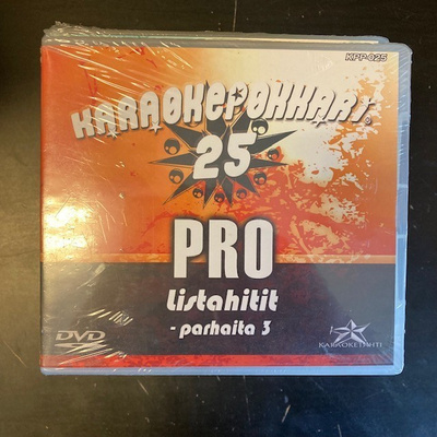 Karaokepokkari Pro 25 - Listahitit parhaita 3 DVD (UUSI)