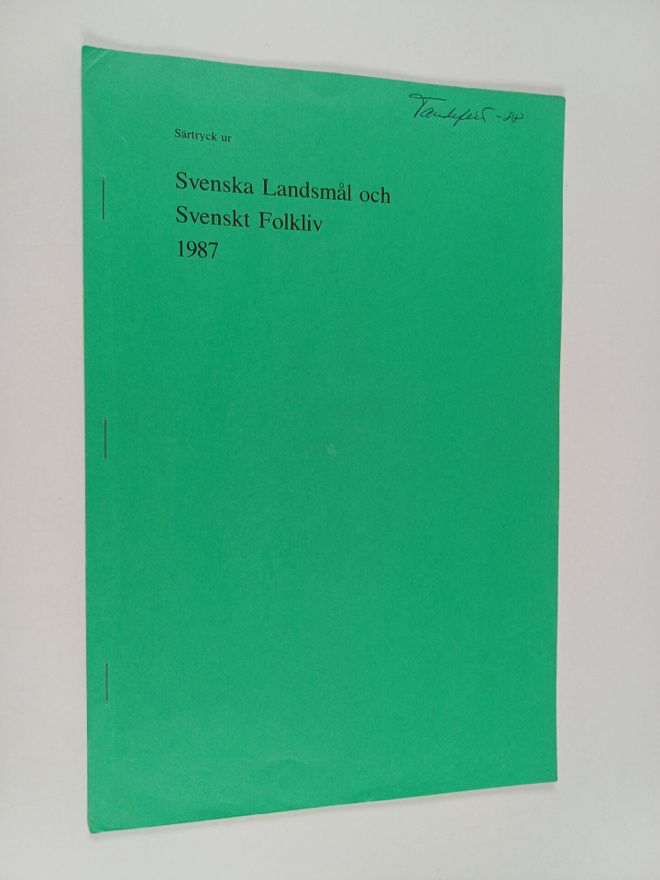 Svenska landsmål och svenskt folkliv