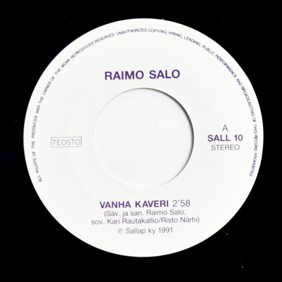 Single: Salo, Raimo - Vanha kaveri / Vieläkin kaipaan kotiin