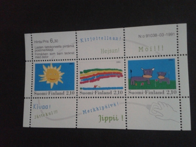 1991 lasten piirrustuksia blokki**
