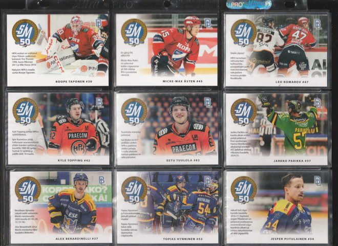 2024-2025 Blueline Liiga 50 -juhlaottelutapahtuma   Kortit