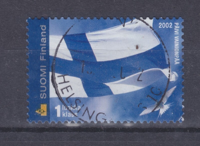 2002 Suomenlippu kaunisleimaisena.