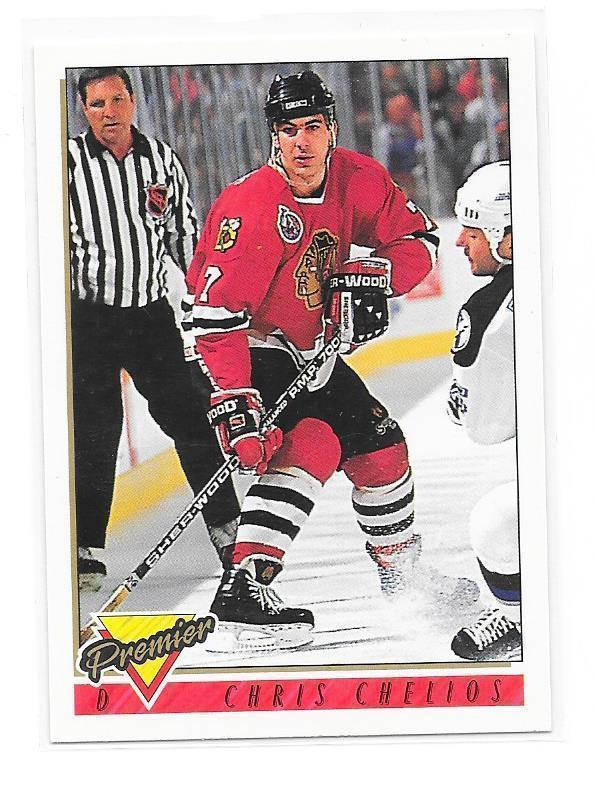 1993-94 Topps Premier #237 Chris Chelios Chicago Blackhawks