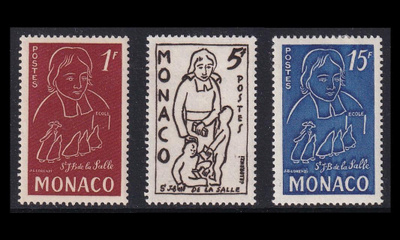 Monaco 476-8 * Pappi Jean-Baptiste de la Salle (1954)