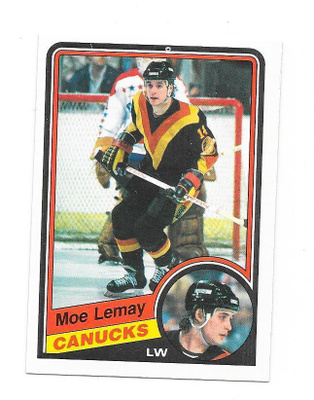 1984-85 OPC #322 Moe Lemay Vancouver Canucks