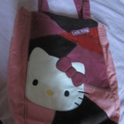 Hello Kitty Samettikassi / Laukku punaisen sävyjä + ruskeaa - pikkukuva 1