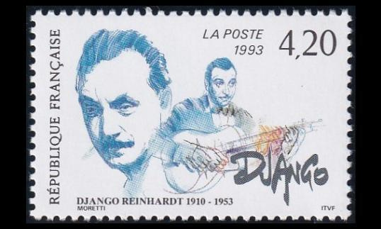 Ranska 2955 ** Jazz-muusikko Django Reinhardt (1993)