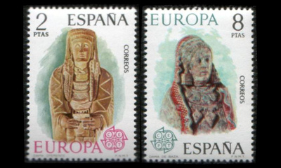Espanja 2072-3 ** Europa veistoksia (1974)