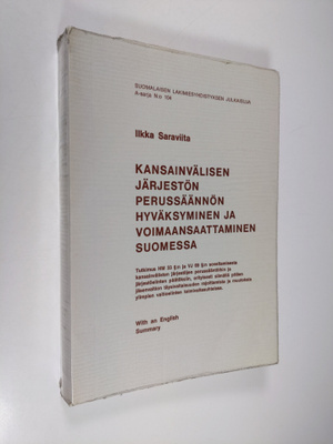 Ilkka Saraviita : Kansainvälisen järjestön perussäännön h...