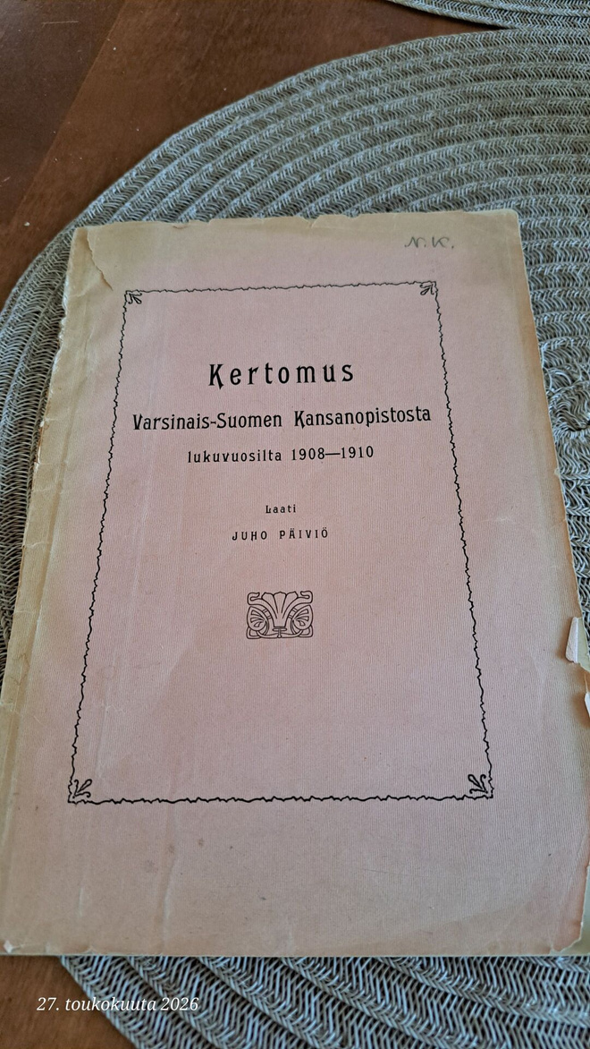 Kertomus Varsinais-Suomen Kansanopistosta