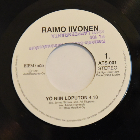 Single: Iivonen, Raimo - Yö niin loputon / Kohtalon ...