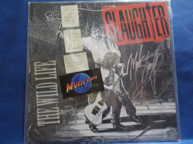 SLAUGHTER - THE WILD LIFE - 1992 - EX-/M-  LP + NIMMARIT