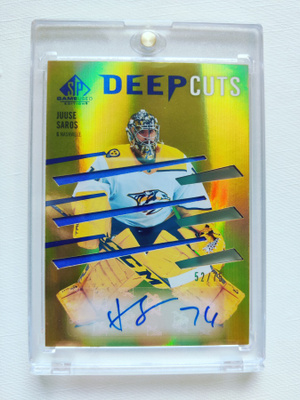 Juuse Saros - 23-24 SP Game-Used Deep Cuts Auto /75
