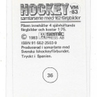 1983 Semic MM-Tarra #36 Arto Ruotanen Suomi Kärpät - pikkukuva 2