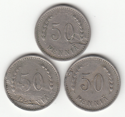 50 p 1929 virheellisiä 3 kpl
