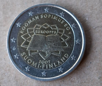 Suomi 2 € Rooman sopimus erikoisraha 2007