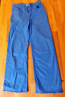 Gina Tricot kirkkaansiniset wide leg farkut koko 36