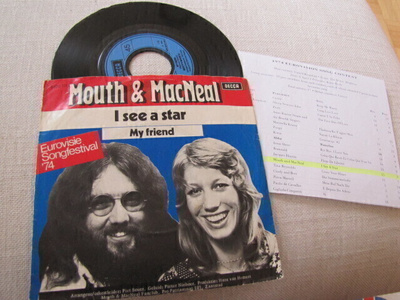 Mouth & MacNeal I see a star 7 45 hollanti 1974 euroviisut