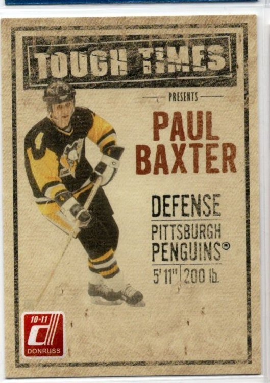 Paul Baxter 10-11 Panini Donruss Tough Times #7
