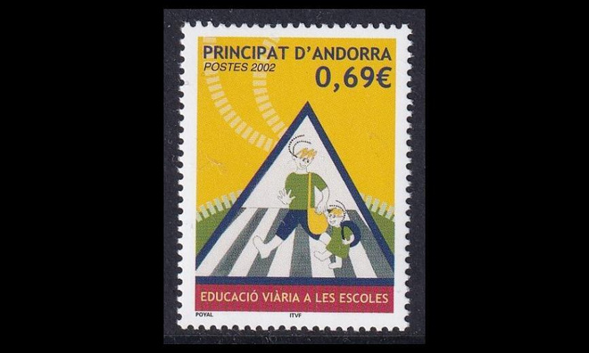Andorra Fr 586 ** Liikennekasvatus kouluissa (2002)
