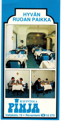 Rovaniemi Ravintola Pinja POSTIKORTTI