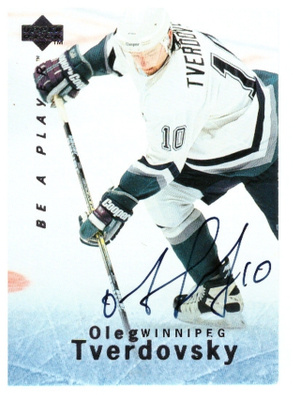 OLEG TVERDOVSKY Jets 95-96 BAP Signature #S61