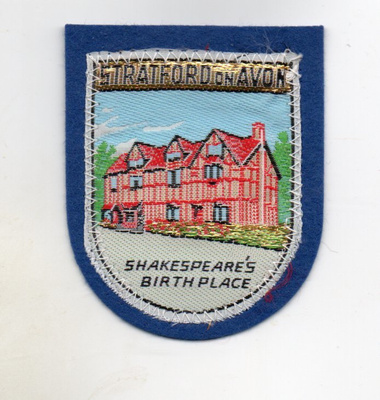 Englanti: Stratford on Avon (matkailu/hihamerkki, kangasta)