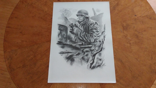 Jatkosota Vartiomies Sotapiirros Lindeberg 1942