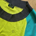 Armani poncho tyylinen värikäs lime/turkoosi neule S/ M/ L - pikkukuva 2