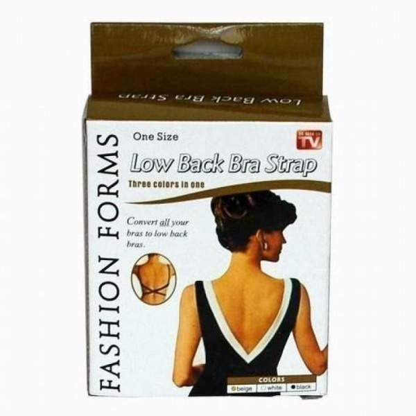 Fashion Forms, Low Back Bra Strap, 2kpl, beige ja musta UUSI