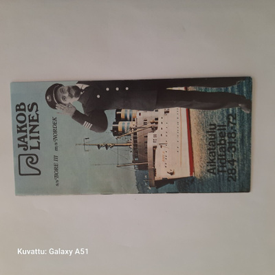 laivaesite Jakob Lines, aikataulu 28/4-31/8-72
