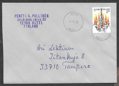 Postilähetys - Joulu 1997 (LAPE 1407) Oitti 14.11.1997