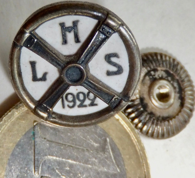 VANHA Ruuvimerkki LHS 1922 Hiihtoseura Lahti Hopeaa