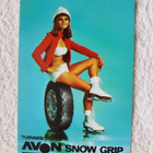 Avon snow grip talvirenkaat vintage postikortti* - pikkukuva 1