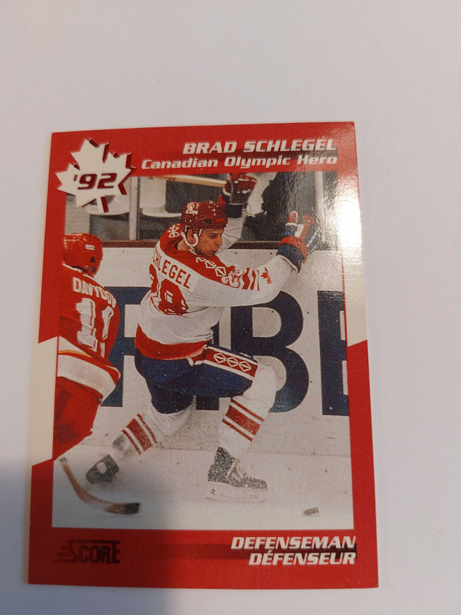 1992-93 Score Canadian Olympians #9 Brad Schlegel
