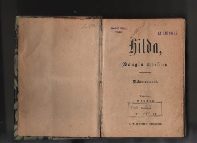 Bruhl, G. von: Hilda, vangin morsian, Otto Andersin 1895-6