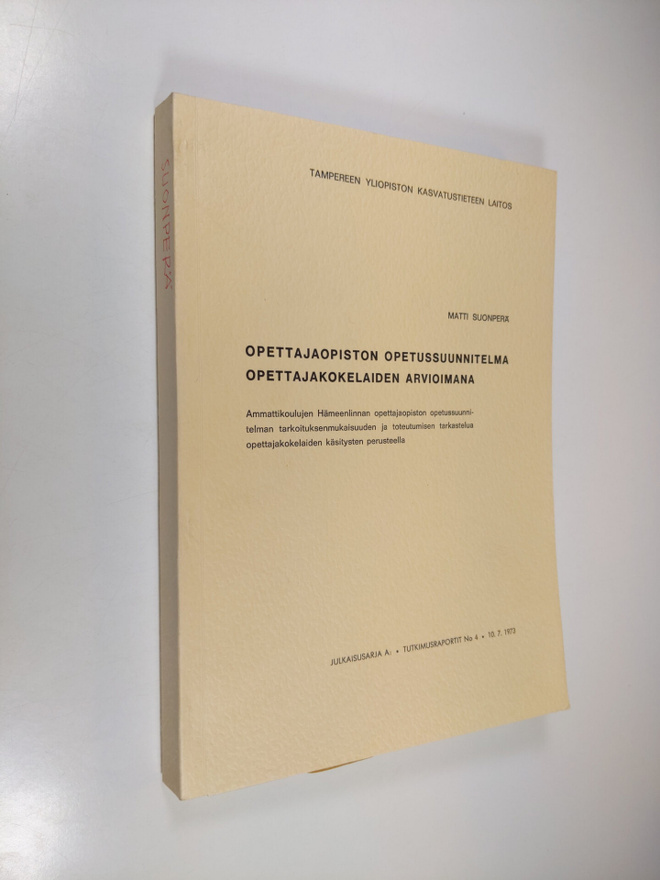 Opettajaopiston opetussuunnitelma opettajakokelaiden arvi...