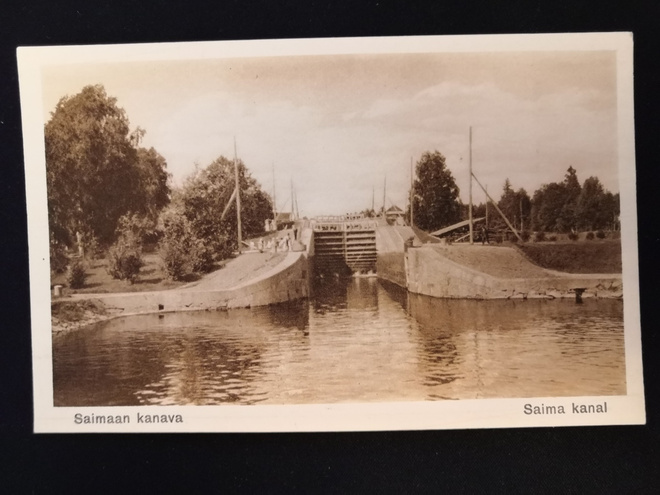 VANHA Postikortti Saimaan kanava 1920-l