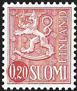 1963 M-63 L 0,20 pun type I pap xTe tumma liim ** LaPe 557 I