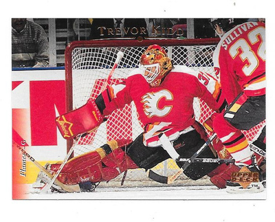 1995-96 Upper Deck #143 Trevor Kidd Calgary Flames MV