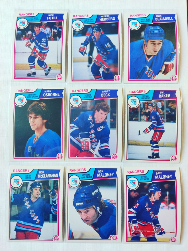 83-84 Opc - New York Rangers 14kpl