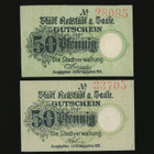 Saksa Notgeld 2 x 50 Pfg, Neustadt a. Saale 1918-19 - pikkukuva 1
