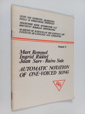 Automatic notation of one-voiced song