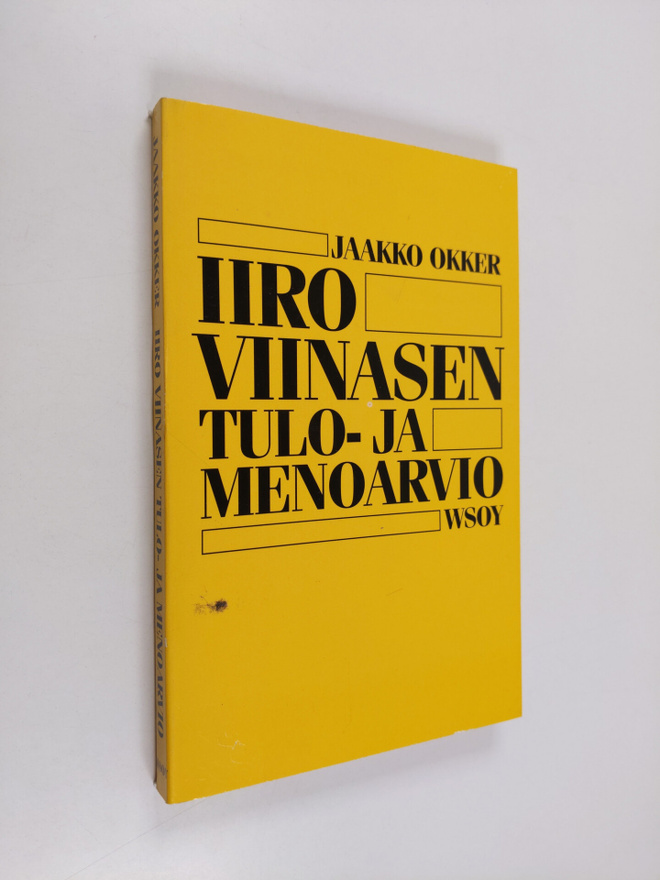 Jaakko Okker : Iiro Viinasen tulo- ja menoarvio