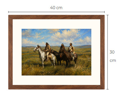 Uusi Intiaani art print kehystetty 30 cm x 40 cm